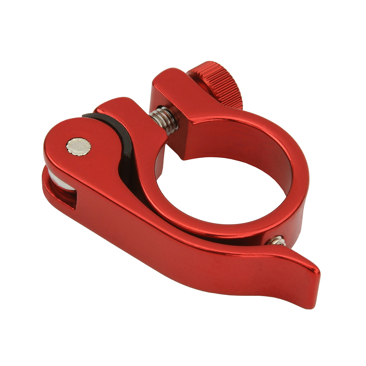 Alloy Seatpost Clamp Outer Diameter 28.6mm W/QR Red.